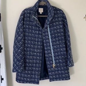 J Crew Tweed Blue Coat